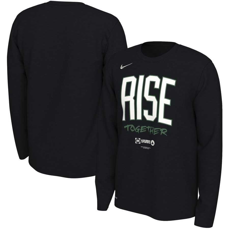 Boston Celtics Nike 2019 NBA Playoffs Bound Team Mantra Dri FIT Long Sleeve T-Shirt Black,We sell and wholesale Boston Celtics Nike 2019 NBA Playoffs Bound Team Mantra Dri FIT Long Sleeve T-Shirt Black on line form chian!